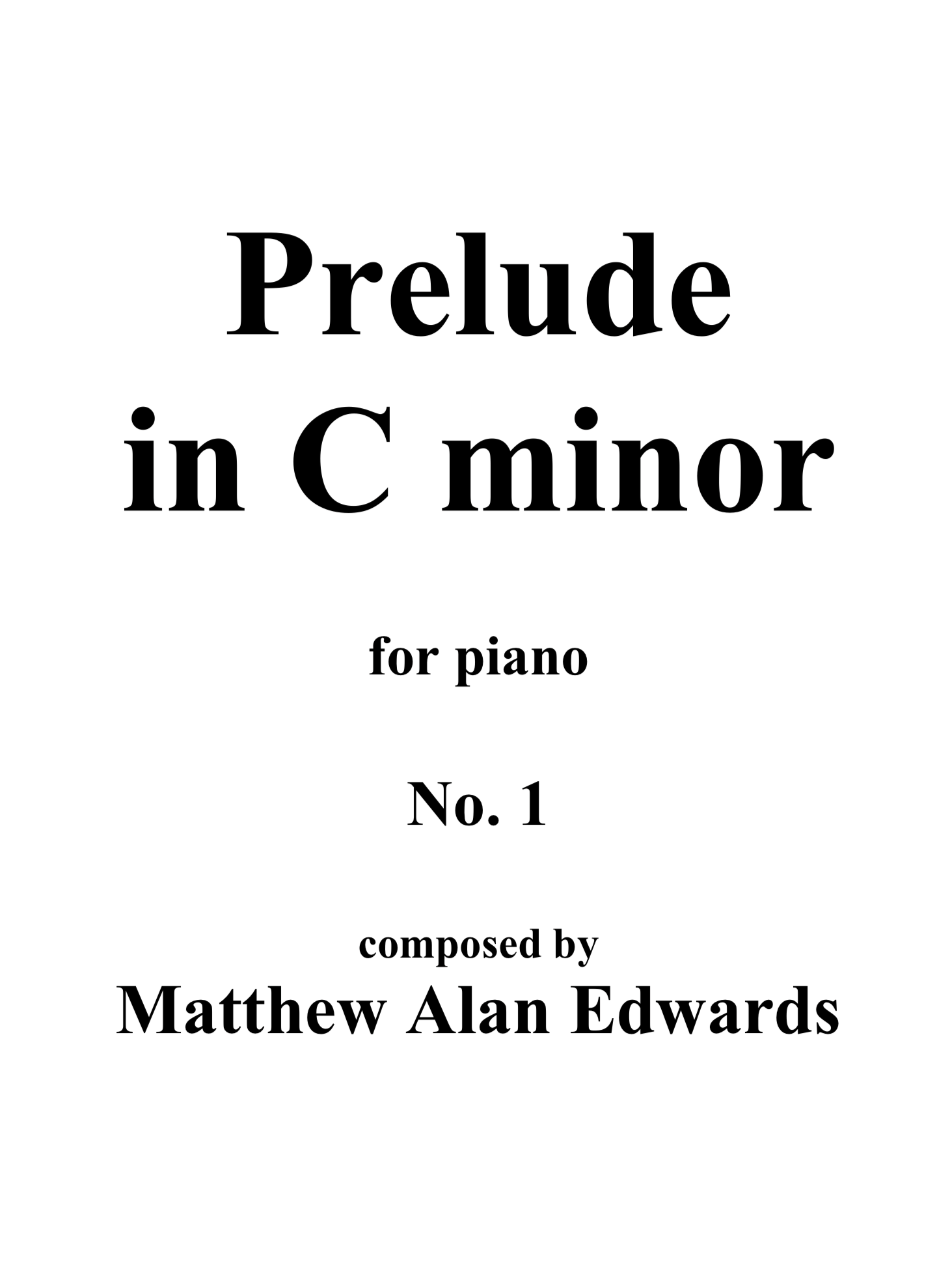 No. 1 Prelude in C minor p01