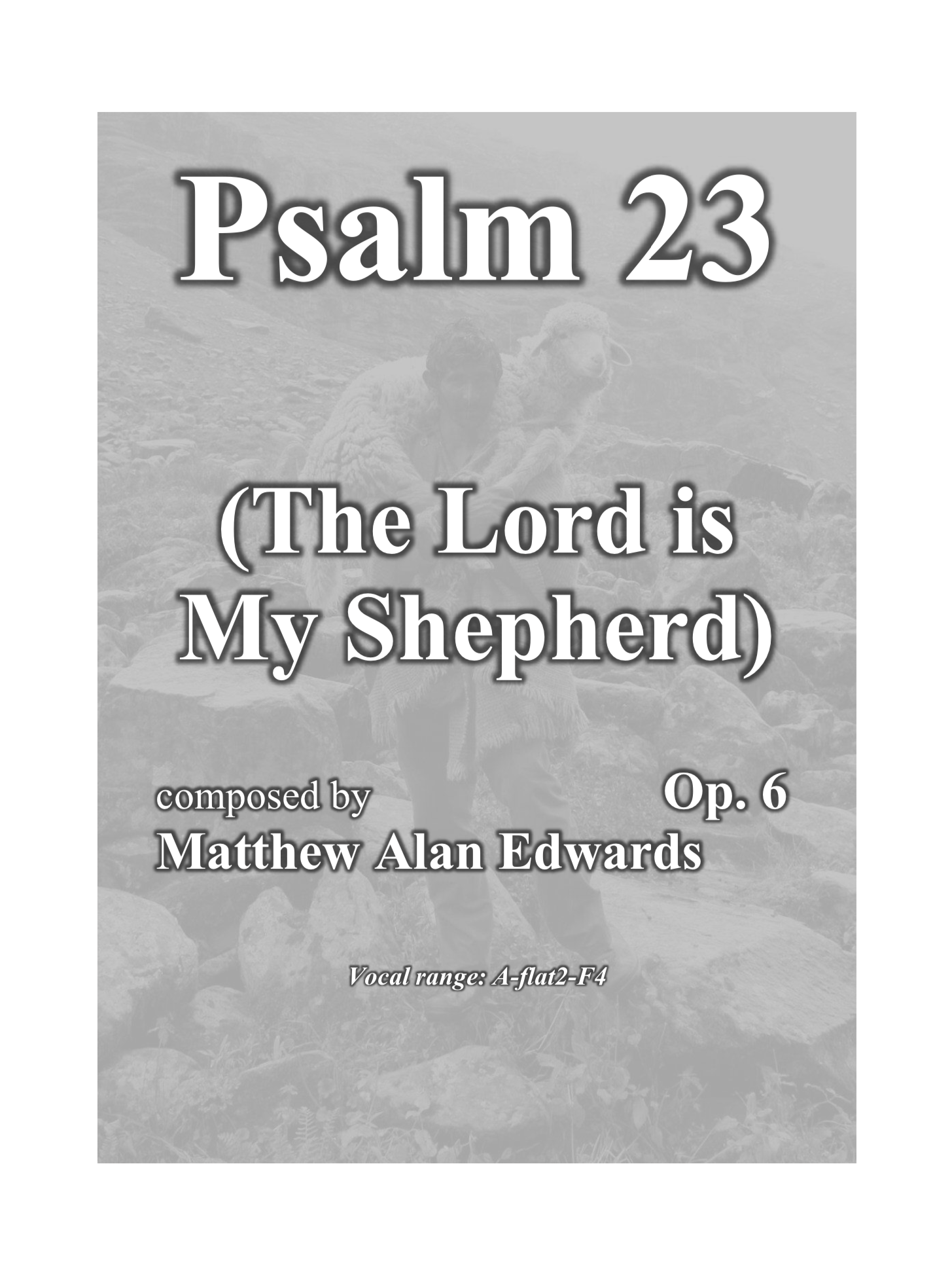 Op. 6 Psalm 23 p01